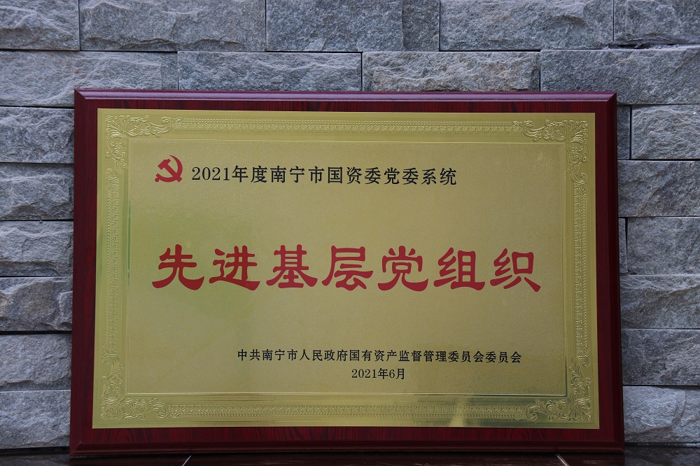 万丰地产党支部荣获“2021年度南宁市国资委党委系统先进基层党组织”称号